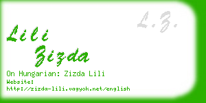 lili zizda business card